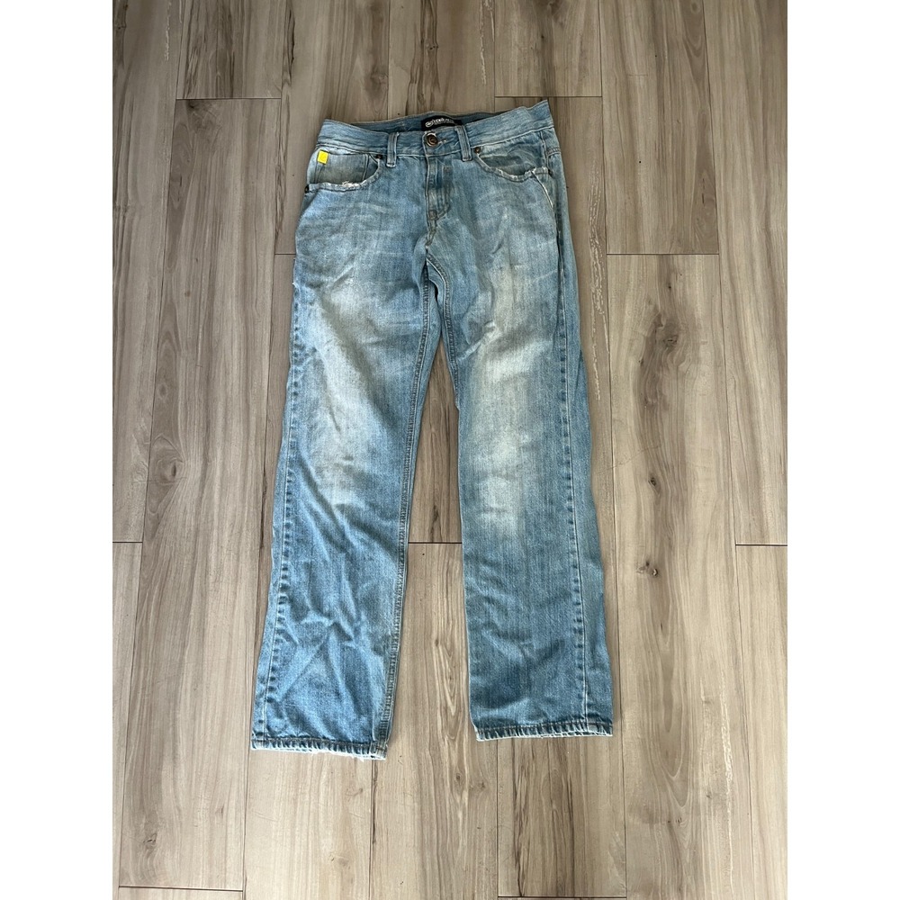 Ecko Unltd Jeans Mens 32x32 Blue Light Wash Denim Cotton Slim Fit‎ Straight Leg